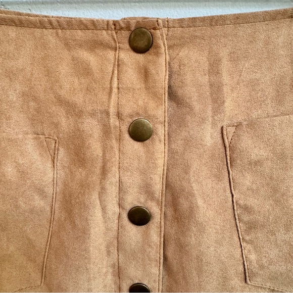 Darling Wild Blue Faux Suede Mini Skirt - Picture 2 of 7